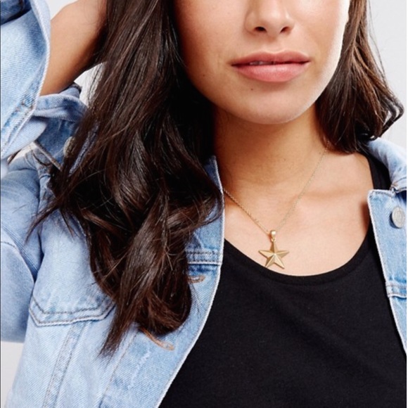 NWT ASOS Nautical Gold Star Costume Necklace - Picture 3 of 5